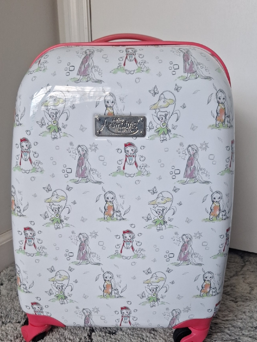 Disney Animators Collection Small Hard Suitcase EUC Pink